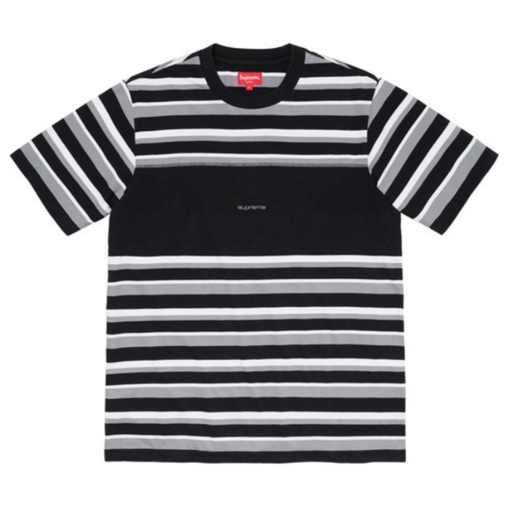 Supreme Blocked Stripe Black SS Top (ss20)